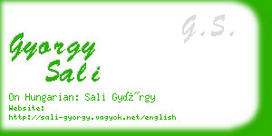 gyorgy sali business card